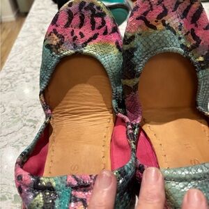 Vibrant Multicolor Snakeskin Loafers